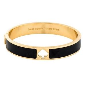 Kate Spade Hole Punch Spade Enamel Hinged Bracelet